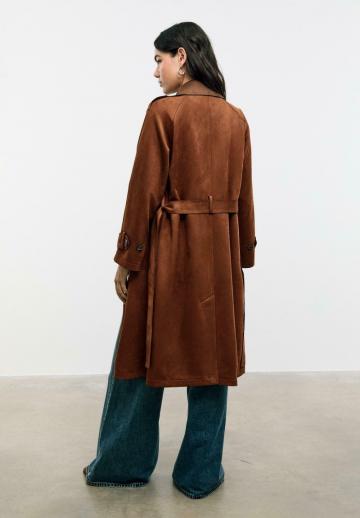 Пальто из искусственной кожи