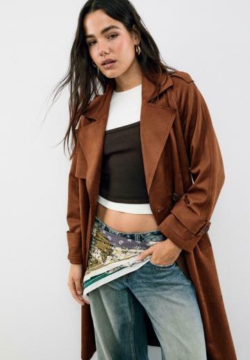 Пальто из искусственной кожи