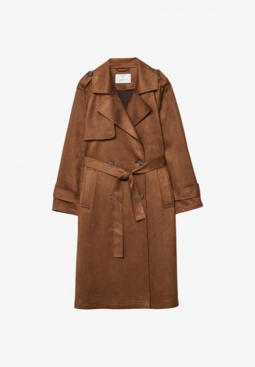 Пальто из искусственной кожи