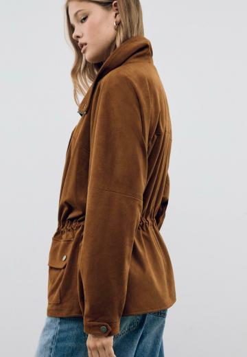 Пальто из искусственной кожи