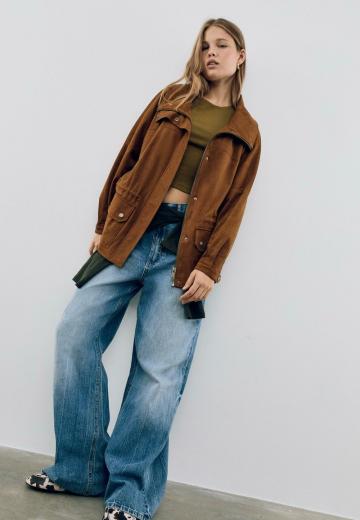 Пальто из искусственной кожи