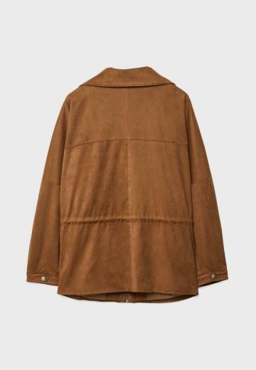 Пальто из искусственной кожи