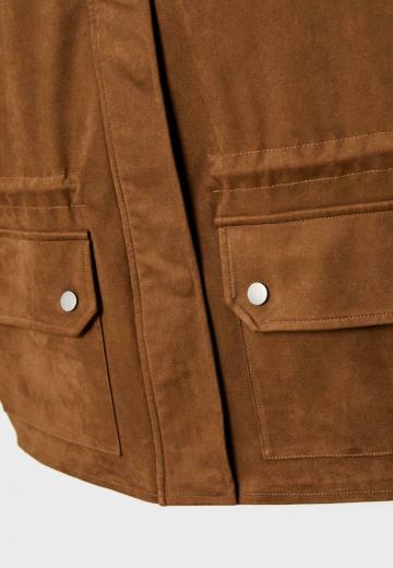 Пальто из искусственной кожи