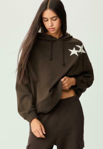 Пуловер с капюшоном