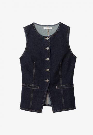 Джинсовая жилетка