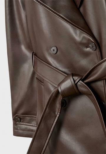 Пальто из искусственной кожи