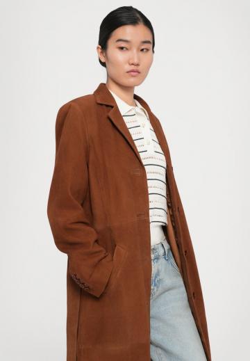 Кожаное пальто