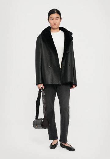 Кожаное пальто