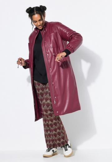 Пальто из искусственной кожи