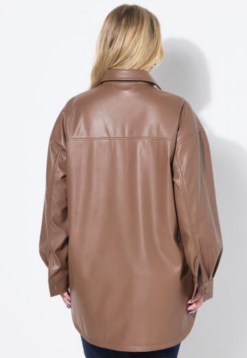 Пальто из искусственной кожи