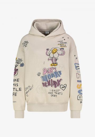 Пуловер с капюшоном