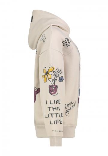 Пуловер с капюшоном