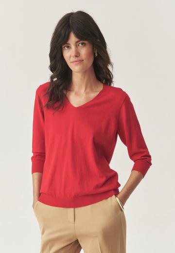 Пуловер с рукавом три четверти