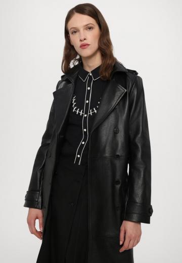 Кожаное пальто