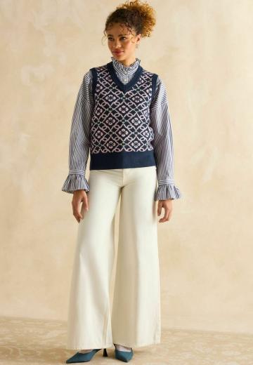 Пуловер без рукавов