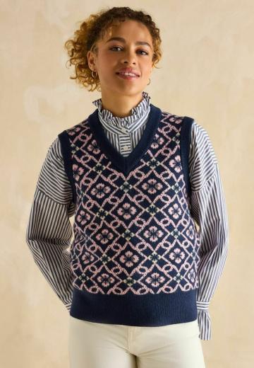 Пуловер без рукавов