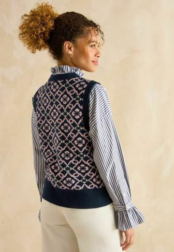 Пуловер без рукавов