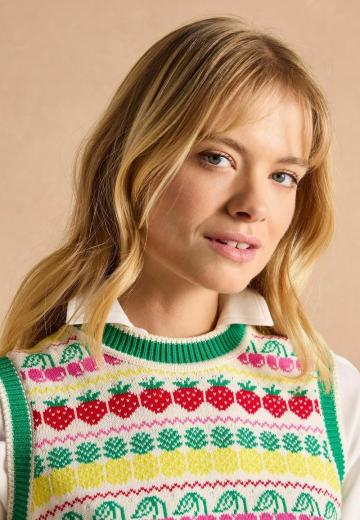 Пуловер без рукавов