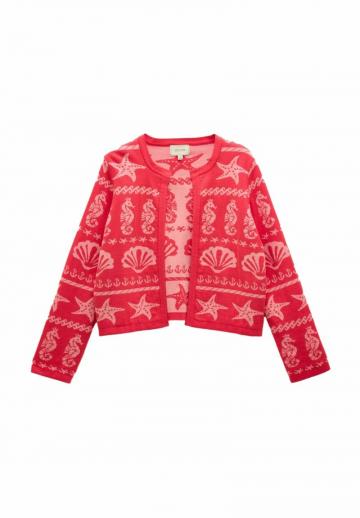 Жаккардовая вязаная кофта