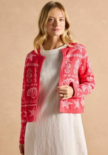 Жаккардовая вязаная кофта