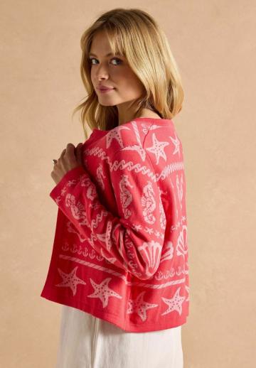 Жаккардовая вязаная кофта