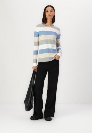 Пуловер в полоску