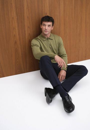 Поло с длинным рукавом