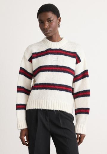 Пуловер в полоску