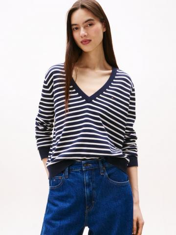 Пуловер в полоску