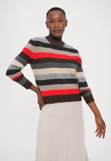 Пуловер в полоску