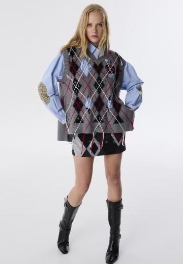 Пуловер без рукавов