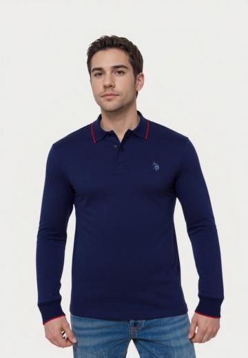 Поло с длинным рукавом