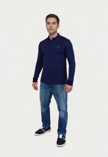 Поло с длинным рукавом