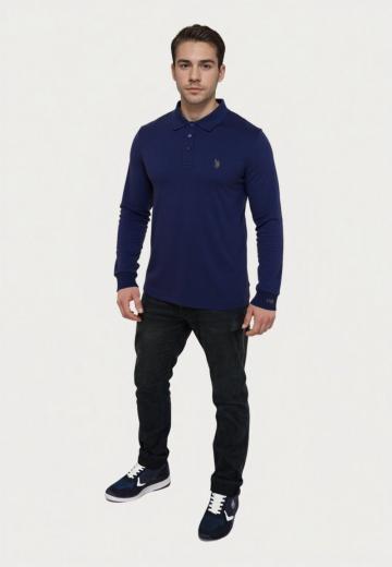 Поло с длинным рукавом