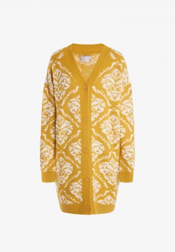 Жаккардовая вязаная кофта