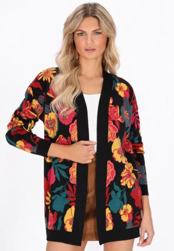 Жаккардовая вязаная кофта