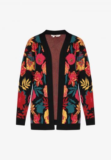 Жаккардовая вязаная кофта