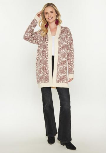 Жаккардовая вязаная кофта