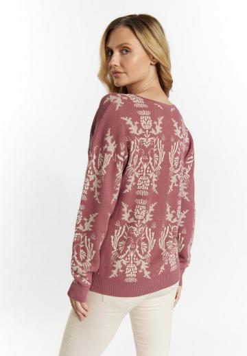 Пуловер с вырезом V