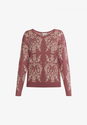 Пуловер с вырезом V