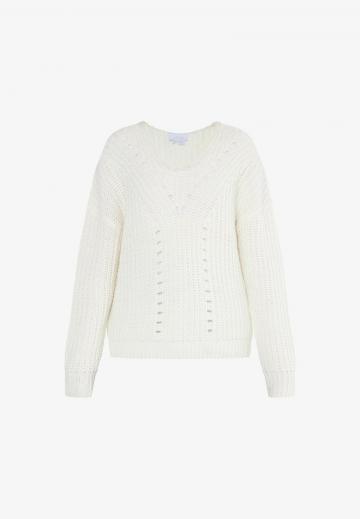 Пуловер с вырезом V