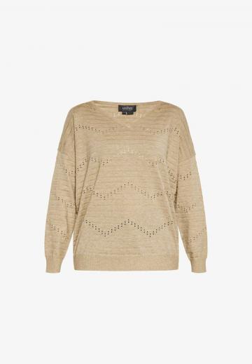 Пуловер с вырезом V