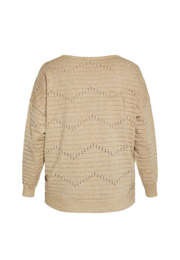 Пуловер с вырезом V