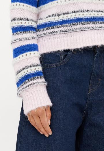 Пуловер в полоску