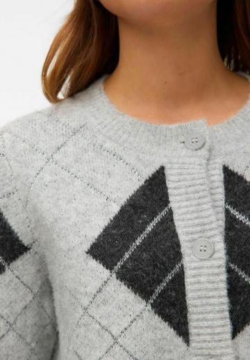 Жаккардовая вязаная кофта