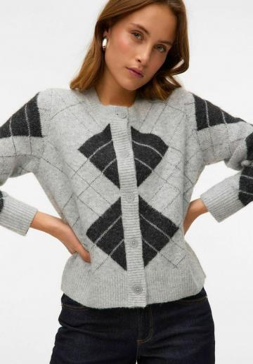Жаккардовая вязаная кофта
