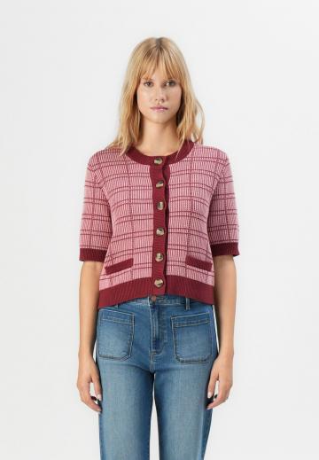 Жаккардовая вязаная кофта