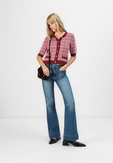 Жаккардовая вязаная кофта