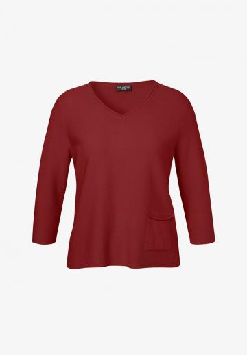 Пуловер с вырезом V