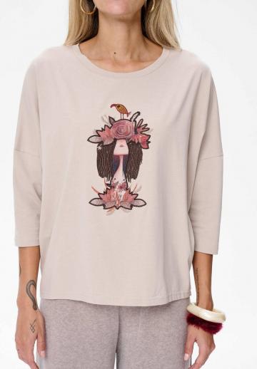 Майка с рукавом три четверти